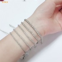 Classic full diamond 1 carat 2 carat 3 carat natural real diamond 18K white gold bracelet Japanese finished high-end jewelry