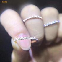 Row ring 15 points 30 points 45 points natural real diamond 18K white gold gold Rose gold color gold ring tail ring stacked