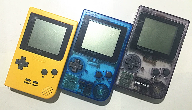 Thời trung cổ Nintendo GAMEBOY POCKET Máy trò chơi cổ điển GBP GB Đen và Trắng - Bảng điều khiển trò chơi di động