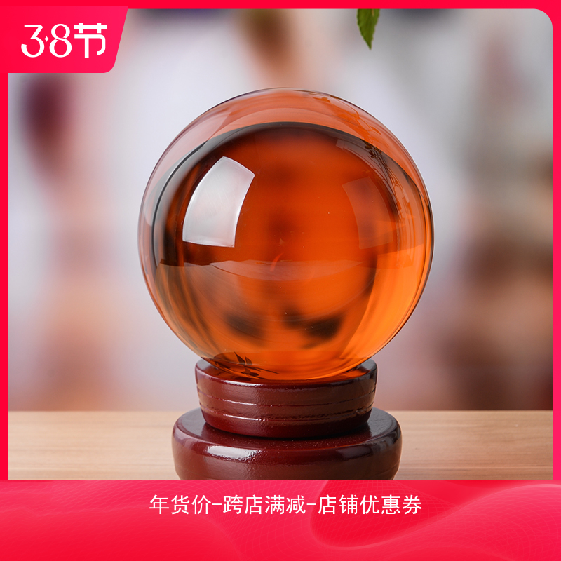 Special price size number amber color yellow water crystal ball swing piece opening giao transfer to transfer ball living room home adornment