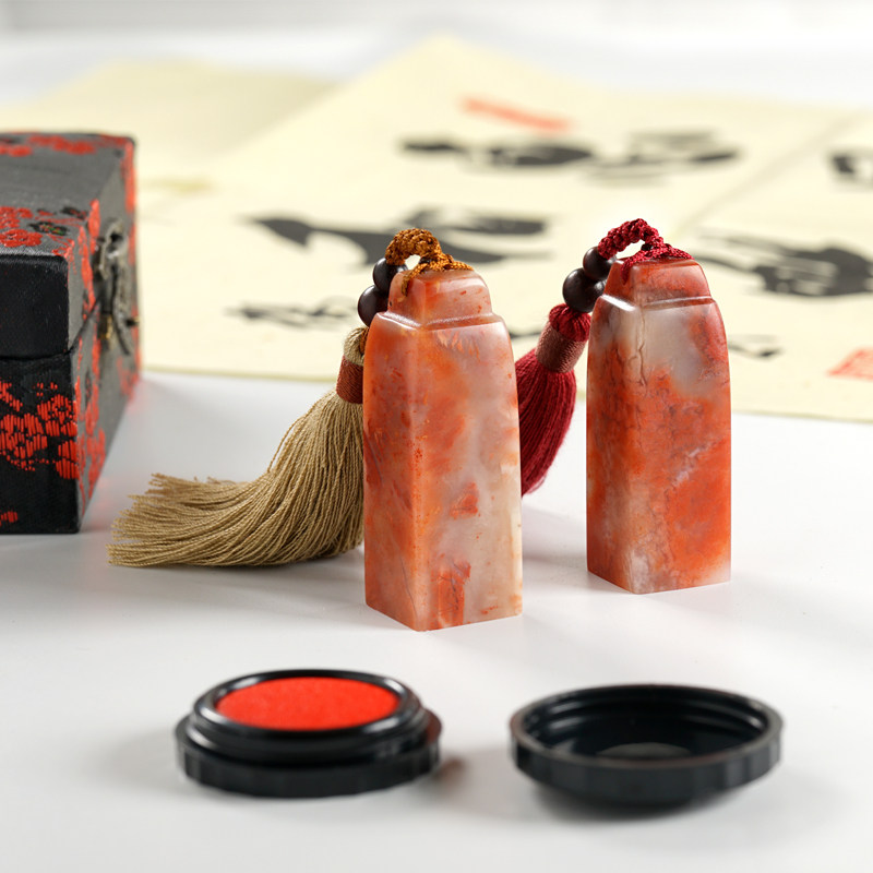 Boutique Shoushan stone seal gold stone seal engraving custom for seal painting and calligraphy and calligraphy and calligraphy and calligraphy and calligraphy and law name handmade lettering