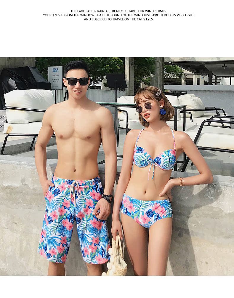 Cặp đôi mới bơi đồ bơi nữ chia váy bảo thủ bikini phù hợp với Hàn Quốc kỳ nghỉ bên bờ biển spa sinh viên áo tắm - Vài đồ bơi đồ đi biển cho cặp đôi
