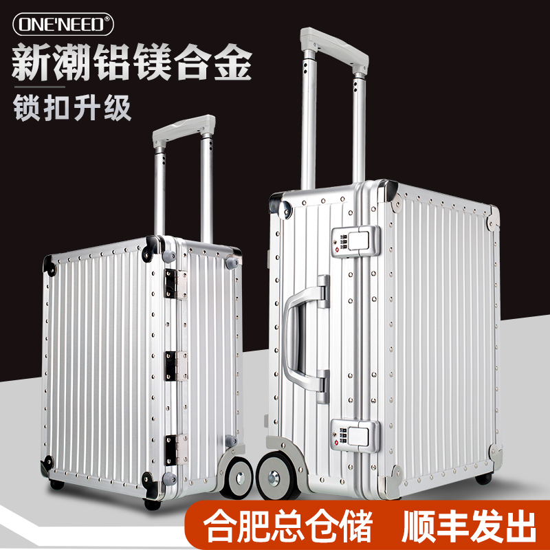 Full Aluminum Magnesium Alloy Suitcase Photography Lalever Case Phase Chassis Vinage Fashion Men & Women Shockproof Equipment Box Large Capacity