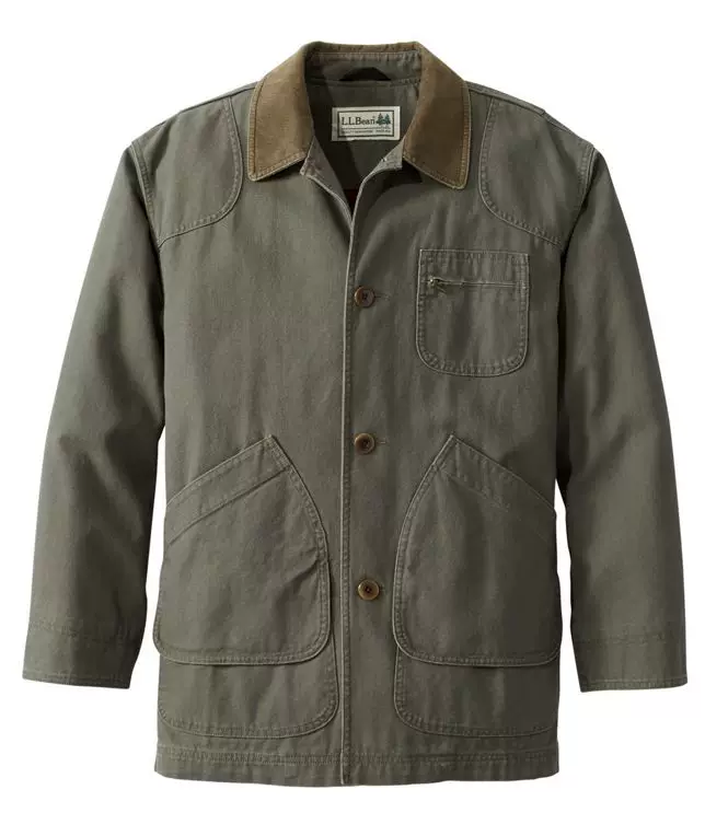 Импортное пальто-плащ L.L. Bean, хлопковая водонепроницаемая фланелевая осенняя длинная куртка, США, средней длины