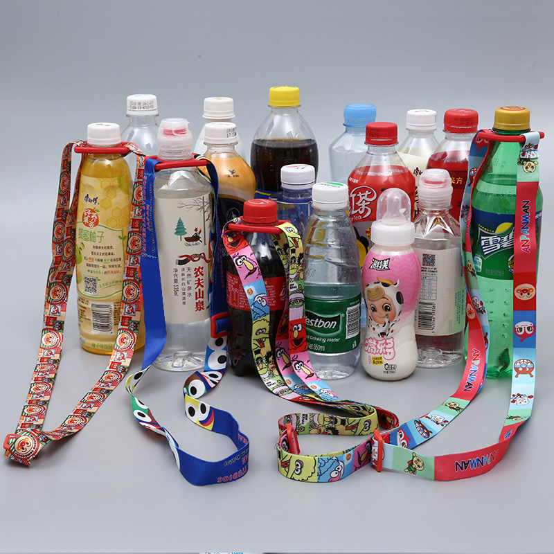 Portable mineral water slanted satchel with outdoor travel drink bottle hanging water cup Children water bottle cartoon holding baby bag buckle