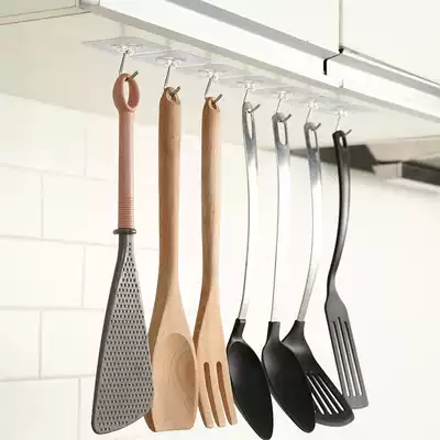 Strong incognito adhesive hook Magic sticker Kitchen load-bearing wall hanging door behind transparent invisible adhesive hook Bathroom tile