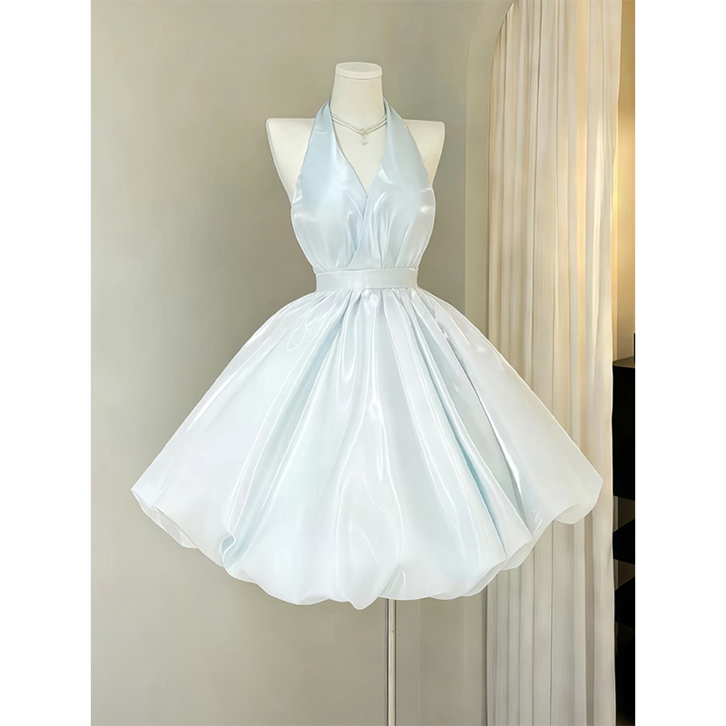 High-End Short Birthday Dress, Elegant Style for Coming-Of-Age Ceremony, Party Host, Graduation, Art Exam Performance, and Elegant Appearance