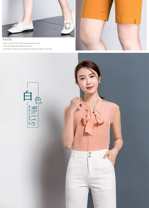 Quần cotton mới kích thước lớn giản dị bốn quần short quần cao eo thon thẳng năm quần nữ mùa hè lỏng lẻo - Quần short