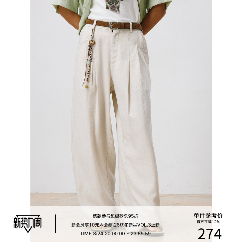 Lr Made 26Ss Lightweight Linen-Like Tr Blend, Soft, Breathable, Wrinkle-Resistant, Double-Pleated Front Casual Pants Lr Made 26Ss Lightweight Linen-Like Tr Blend, Soft, Breathable, Wrinkle-Resistant, Double-Pleated Front Casual Pants