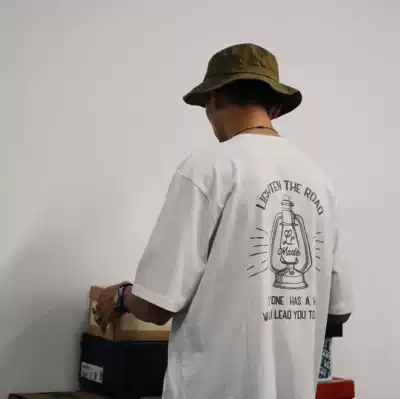 LR MADE20SS Japanese retro outdoor light theme print short tee pocket brand slogan short sleeve t-shirt