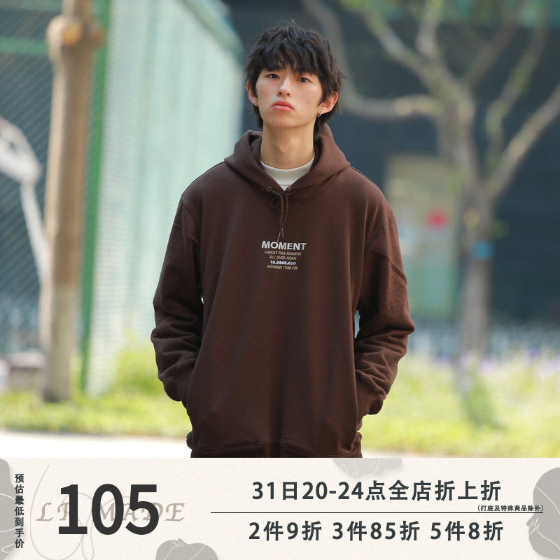 LR MADE 19AW day series retro loose subject printed embroidered inserts with cap sports shirts