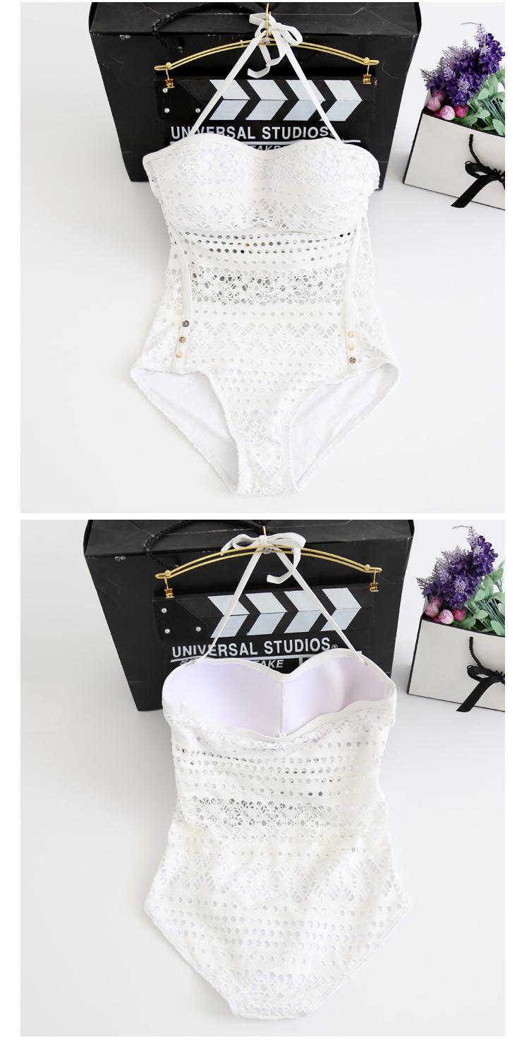 Xiêm dệt kim Openwork Sexy Bikini Bikini Bikini Áo tắm nữ đồ bơi áo tắm cho người béo