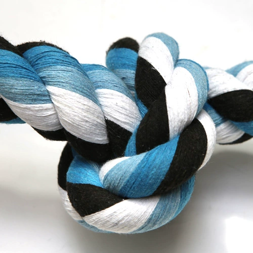 Игрушка для любителей собак с хлопковой хлопчатобумажной линейной узлами и молярами/мытьем зуба.