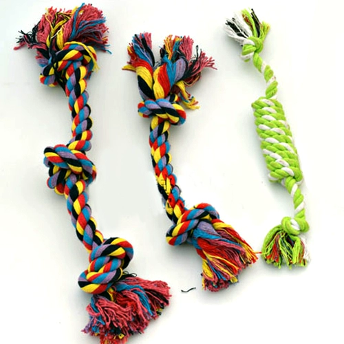 Игрушка для любителей собак с хлопковой хлопчатобумажной линейной узлами и молярами/мытьем зуба.