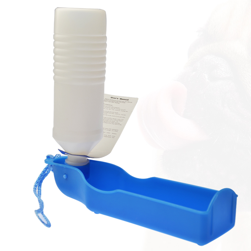 Pet Drinker Dog Drinker Outdoor Travel Portable Drinking Water Bottle 500ml Full 88