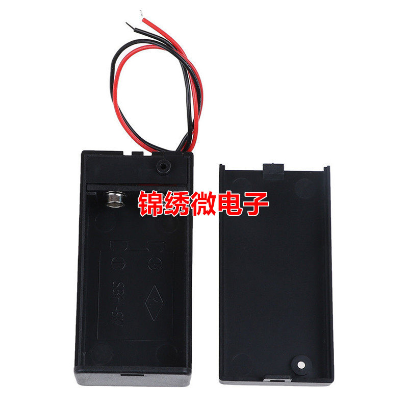 1 section 6F22 battery case 9V battery holder 9 V battery buckle 9V battery case with switch with lid