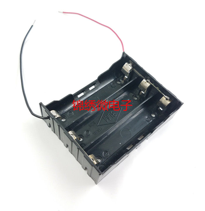 3 section 18650 parallel battery box 3 section 18650 parallel battery seat line one black and red line