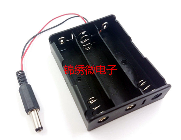 18650 battery case 3 Festival 18650 tandem battery case with 5 5 * 2 1mm DC plug with dc head