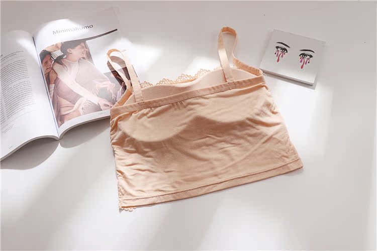Quần lót ống chống ánh sáng tụ tập quấn lưng kiểu đồ lót ngực với dây đeo ngực áo vest ren gợi cảm áo bra mặc với sơ mi trắng