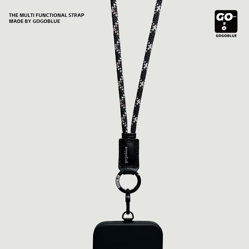 Gogoblue High-End Series First-Layer Cowhide Multifunctional Neck Strap Phone Lanyard Keychain Mountain Style Universal