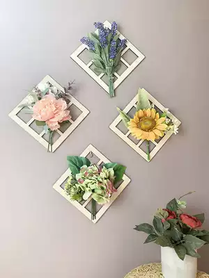 Nordic wall wall decoration Bedroom Dining room Room Corridor Aisle Entrance pendant Creative green flower decoration