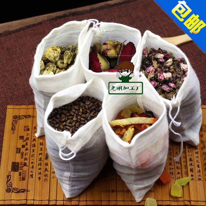 20个1包组合家用纯棉纱布袋调料卤料袋中药煎药袋煲汤袋过滤隔渣