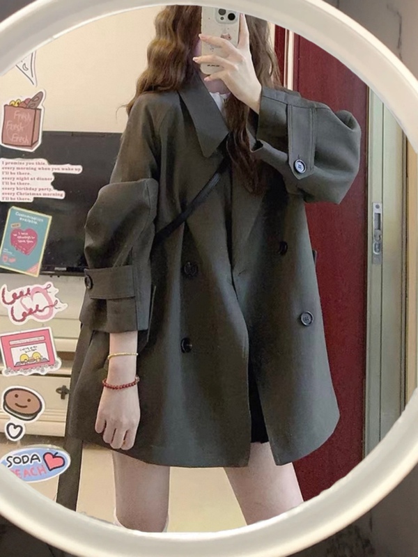 Very Stylish Short Trench Coat for Women, 2025 Autumn New Style, Popular for Petite Figures This Year, Korean Style, Super Hot