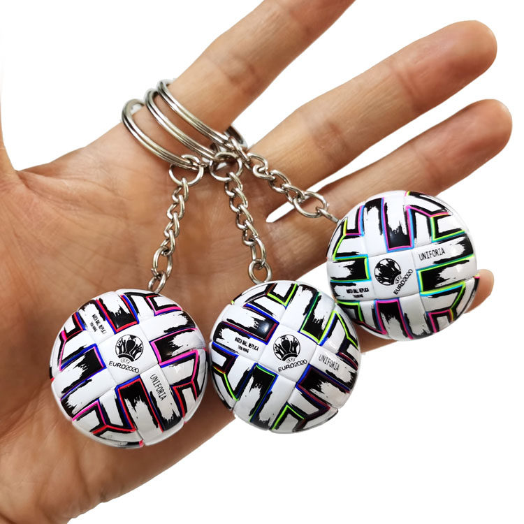 European Cup Mini match with ball France German pendants company event Contest prize fans football key buckle-Taobao