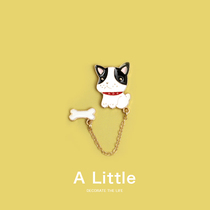 A Little brooch Japanese cute Little cute pet method dog dog bone creative pin badge bag accessories