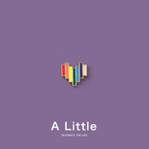 A Little colorful love brooch cute Japanese men and women personality badge pin bag accessories ins tide