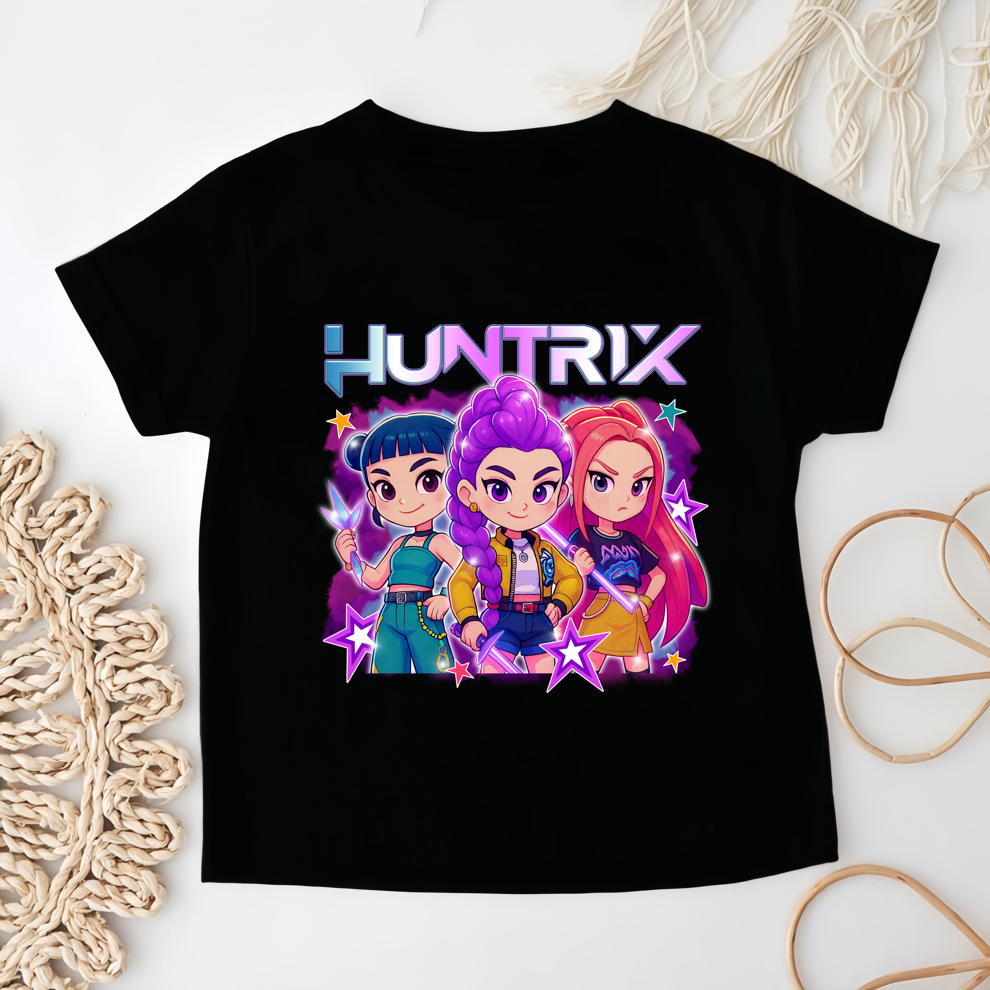 детская футболка с короткими рукавами kpop demon hunters, окружающая охотников на демонов, летний хлопковый топ с короткими рукавами от cross-border demon hunters