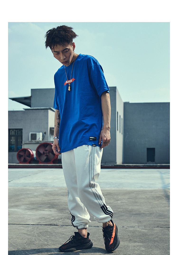 MRXXX đường phố hip hop thời trang đường phố ngắn tay T-Shirt nam xu hướng mùa hè lỏng vài nửa tay áo sơ mi sinh viên Harajuku top