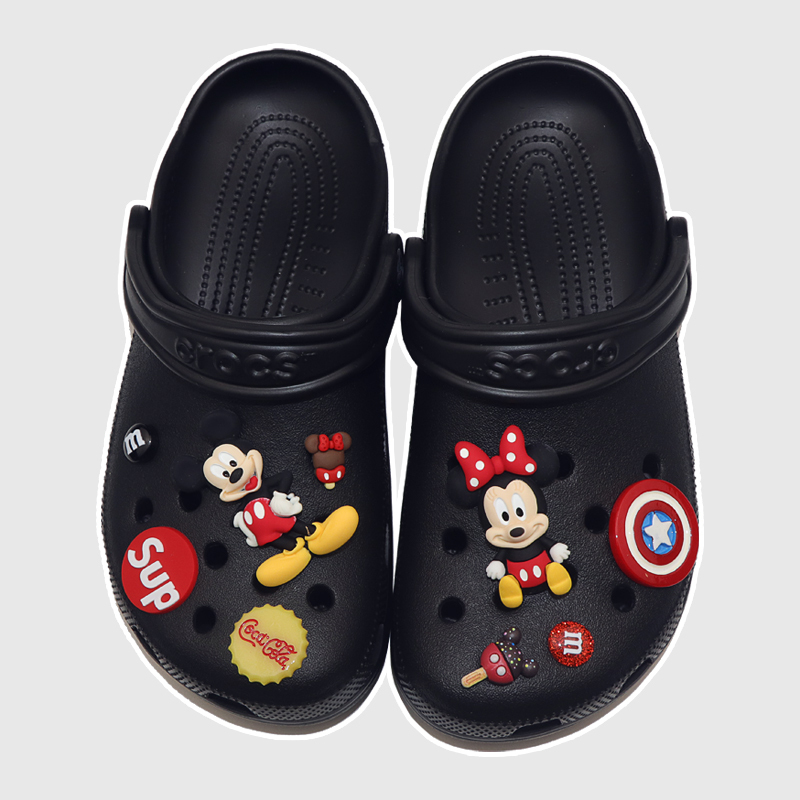 Crocs Shoe Accessories Decorative Charms DIY Cartoon Cute Mickey Minnie Cross Crocs 3D Accessories