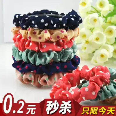 Korean hair accessories floral headdress tie hair rubber band Hairband Hairband Japanese Korean version of fabric no trace Hairband leather cover headwear accessories