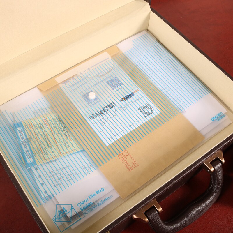 High-end Gift Box Packaging PU Leather Making File Containing Box Spot Products Outer Packaging LOGO Custom Policy Leather Case