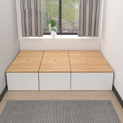 Small apartment tatami custom-made combination storage bed floor tatami bedroom furniture custom space-saving Rubik's cube box