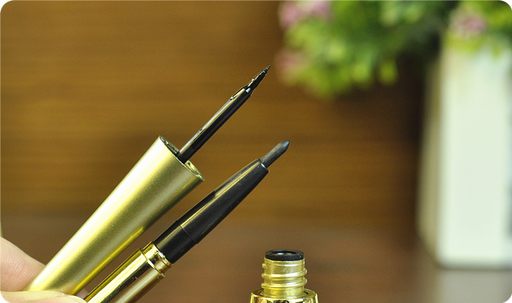 Heng Phường Vàng Chai Bút kẻ mắt đôi + Gel kẻ mắt không thấm nước Không bắt đầu học sinh - Bút kẻ mắt kẻ mắt cho người mới bắt đầu