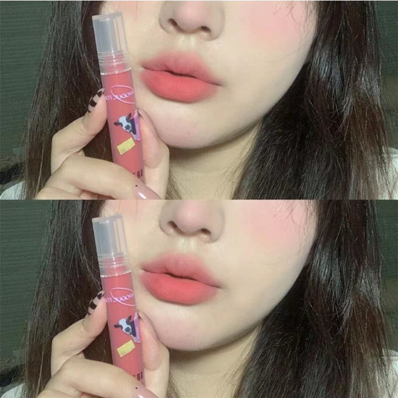 The lip glaze you must buy in the spring ~ Flower loalia girl's milk thin clay lip cheese light and thin fog face cute students