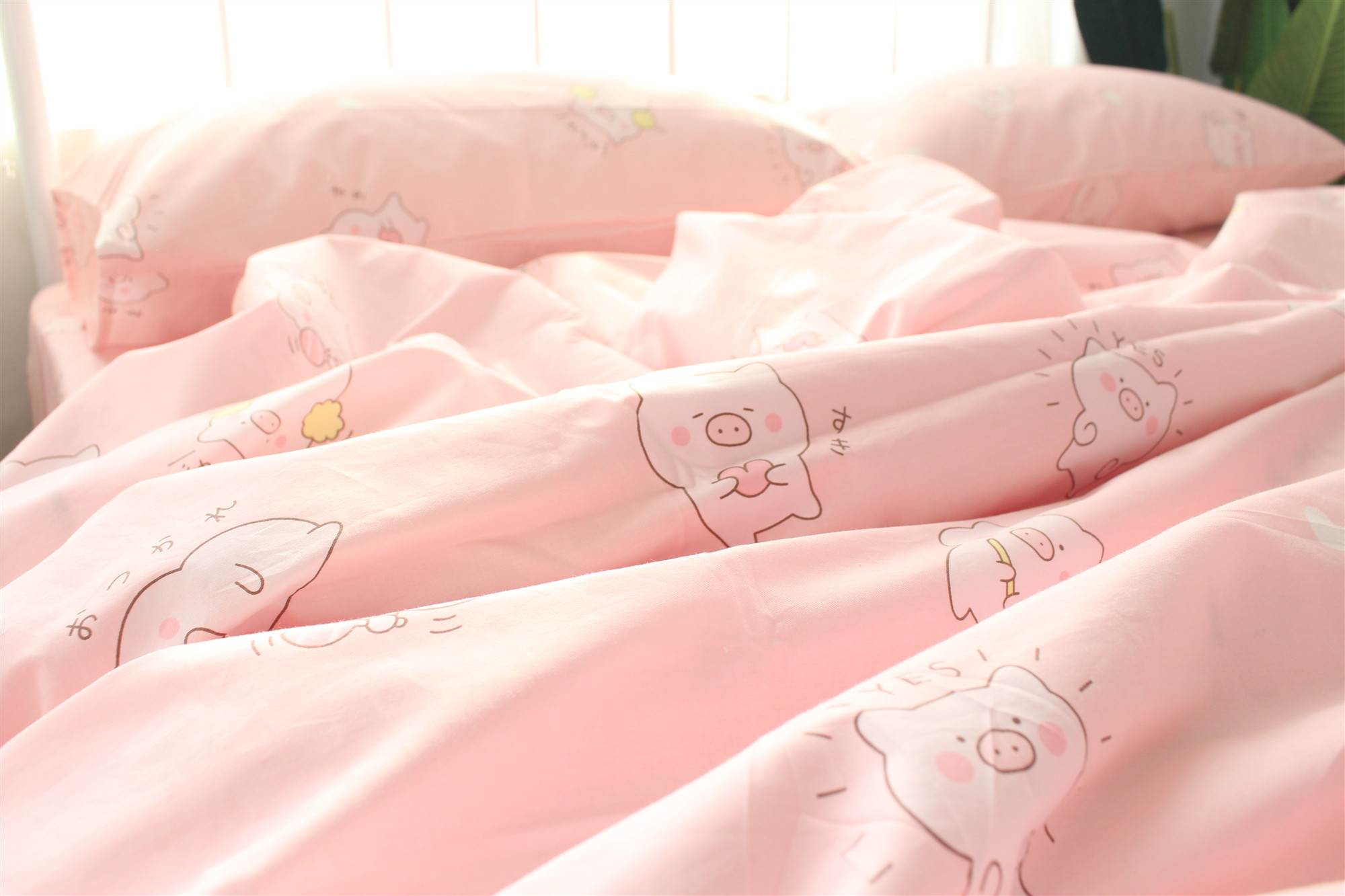 Dudu lợn! Dễ thương màu hồng Pig cô gái ấm tấm bông mềm áp dụng gối giường ký túc xá chị mảnh - Khăn trải giường ga trải giường mùa hè