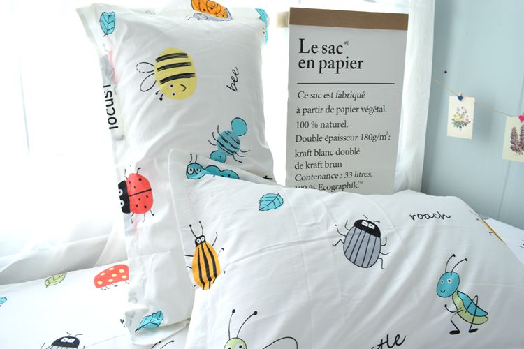 Zoo tươi bông twill phim hoạt hình dễ thương bông mềm chăn quilt trẻ em ba hoặc bốn bộ - Khăn trải giường tấm ga trải giường