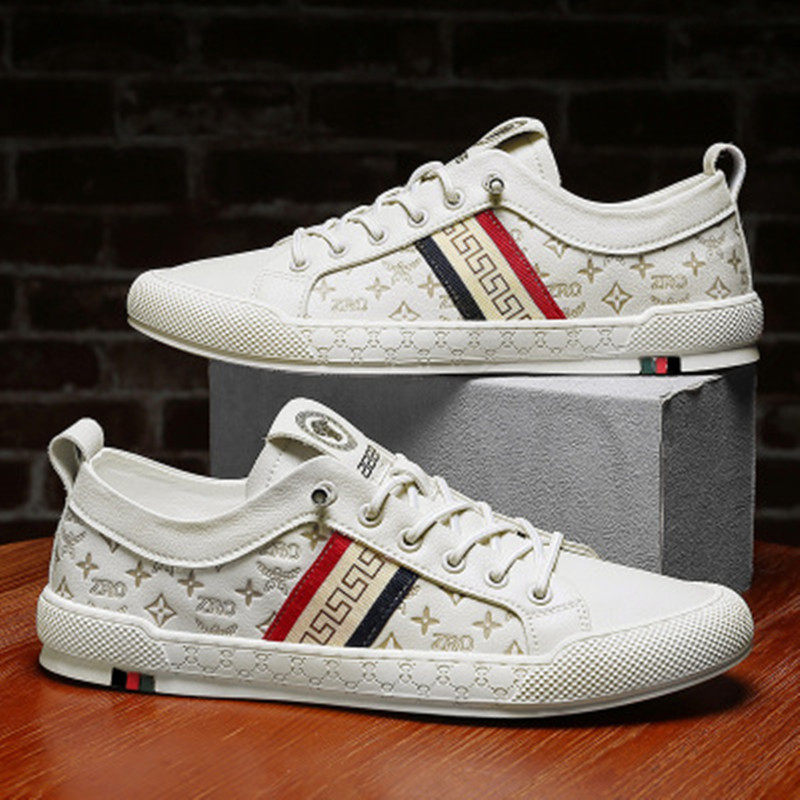 Tide Card Men's Shoes Summer Tide Shoes Board Shoes Han Edition 100 Hitch Anti Slip Small White Shoes Students Casual Board Shoes Soft Bottom Stink