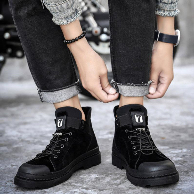 Tide men sneakers 2021 autumn and winter Martin boots and Korean version with English casual shoes and high shoes