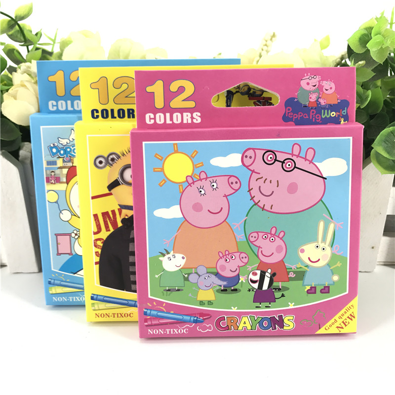 Kindergarten children wax pen 12 color 24 color students draw pen safety non-toxic painting supplies baby fine art graffiti