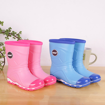 New childrens rain boots boys and girls environmental protection non-slip thickened rain boots water boots kids baby fashion student water shoes