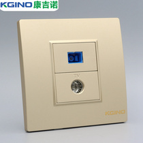 Champagne color 86 type SC fiber optic TV socket computer network fiber optic TV cable TV closed circuit panel concealed installation