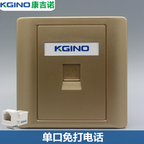 Single port telephone socket gold type 86 one voice telephone information panel CAT3 telephone module wall panel