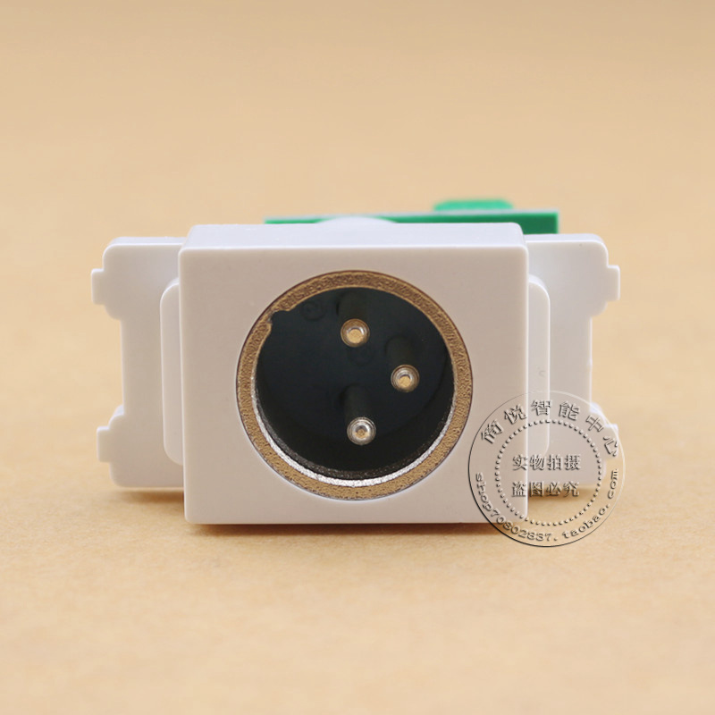 Type 120 public canon module Carnon welding without welding large three-core microphone module Cannon panel ground insertion module