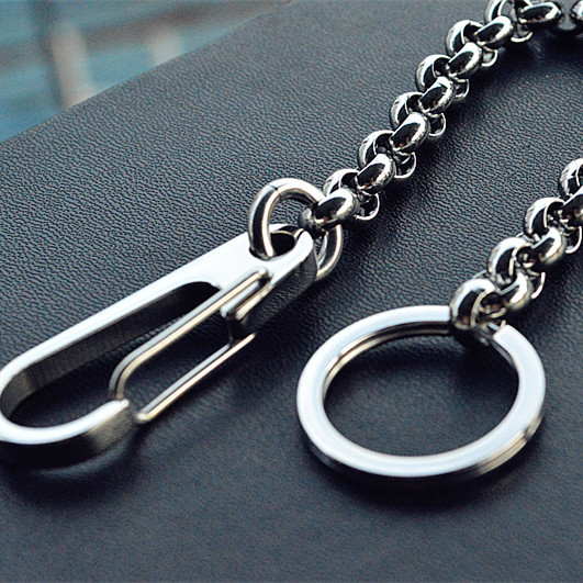 Popular Casual Pure Stainless Steel Key Chain Hook Cloth Chain Durable Anti-Corrosion Non-Rusting New Product 