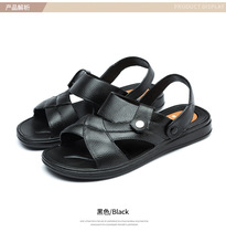 Jihua 3517 mens sandals beach shoes black slippers cool drag two shoes soft sole