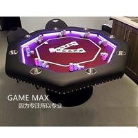 Светодиодный четырехцветный свет с Texas Hold'em Table Octagonal Table Table Table Table Table Competition Leisure Entertainment Custom Top Top Top